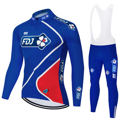 FDJ - Long Sleeved Pro Cycling Kit