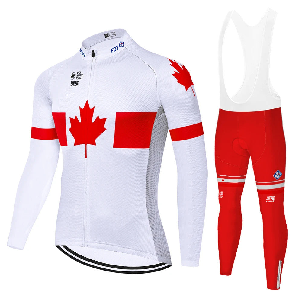 FDJ - Long Sleeved Pro Cycling Kit